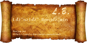 László Benjámin névjegykártya
