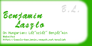 benjamin laszlo business card
